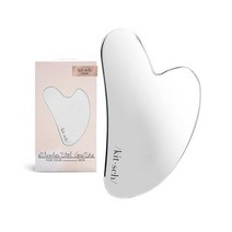 Kitsch 스테인리스 스틸 Gua Sha 페이셜 툴 혈액 순환을 위한 얼굴 마사지 도구 | 얼굴용 과샤 스트레스 및 근육을 바디 구아샤 빛나는 피부를 금속