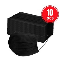 일회용 인증 외과 얼굴 마스크 성인 검은 마스카라 quirur i a ho olo ada 의료, 01 10pcs Black