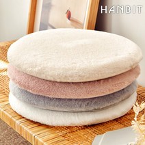 [한빛카페트] 에코퍼 래빗 메모리폼 원형방석 40cm 커버분리형