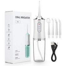 강력한 치과 워터 제트 Flosser 입 세탁기 휴대용 구강 Irrigator 치아 화이트닝 청소 건강, CHINA_WHITE