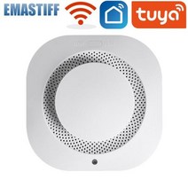 화재 경보기 연기 감지기 수신기 Tuya스마트 와이파이 90DB 센서 알람 홈 보안 시스템 사이렌 방지 스마트 라이프 앱 알림, 02 1PCS WIFI Smoke, 1PCS WIFI Smoke