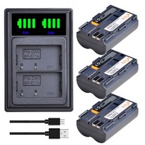 대용량 피클 파워 1900mAh BP-511 BP-511A 캐논 EOS 40D 300D 5D 20D 30D 50D, 06 3 battery 1 charger