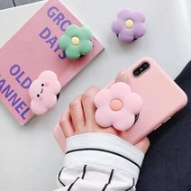 팝톡 데이지 스마트톡 핑거그립 휴대폰 핸드폰 거치대, 5-팝톡-플라워핑크