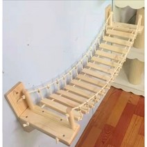 고양이 사다리 브릿지 구름다리 놀이 크롤러 원목 로프 캣워커 구름사다리 캣타워, 1.4m 원목 현수교+거치대