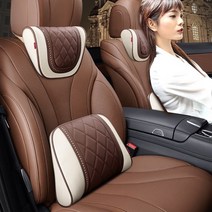 자동차 시트 커버 car solvent free headrest memory foam car rest pillow back 쿠션 neck rest 허리 지지대 세트 car, 커피 헤드레스트