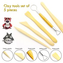 도자기 공예 도구 세트 점토 조각 키트 스무딩 왁스 도자기 세라믹 도구 폴리머 셰이퍼 모델링 나무 손잡, 한개옵션1, 한개옵션0