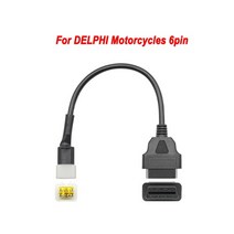 자동차 스캐너 OBD2 커넥터 범용 K CAN 오토바이 6Pin 16Pin 차량 진단기, 델파이 6핀용