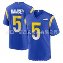 NFL 유니폼 수양팀 Rams 자수 럭비복 대외무역도매 3# 10#KUPP 16#GOFF 99#, 5 블루