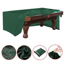 당구대천 테이블 먼지 덮개 210d oxford 방진 방수 야외 풀 풀 solid with drawstring 7ft billiard table protector, 초록