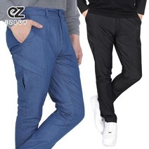 이지바이 토즈 남성 반밴딩 카고 작업복 청바지 AX22LP030M