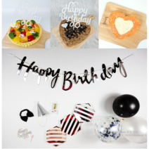 도기머기 강아지 생일파티세트 (케이크포함), 실버세트, 고구마연어케이크