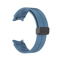 삼성 갤럭시 워치 5/5 용 오리지널 실리콘 스트랩 4 클래식 46 42mm 45mm 40mm 44mm 밴드 마그네틱 버클, B blue, Galaxy watch 5 40mm