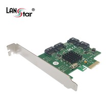 랜스타 PC 내장형 SATA3 4포트 PCI-Express 2.0 카드 LS-PCIE-4SATA