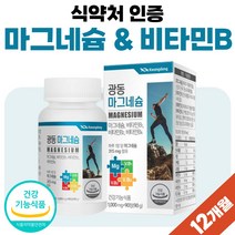B군 50대 60대 40대 수용성 비 타민 정 마그네슘 비타민B 3종 영양제 컴플렉스 프리미엄 식약처 인증 건강 기능 식품 약 3개월분 여자 비타민 B1 B2 B6 비군 비타민비, 90정 x 4개 (12개월분)