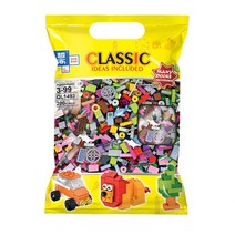 레고호환 1000 조각 호환 클래식 부품 크리에이티브 키트 MOC 디자이너 DIY 블록 아이디어 어린이용 교육, 01 300pcs QL1493