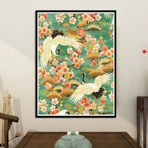 꽃밭의 길조 십자수, 1, 59x70cm 면사