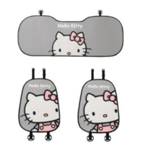 차쿠 헬로키티 자동차 방석 단품/세트 운전석 뒷좌석 통풍 쿨매트 등받이 차량용 카시트 쿨링쿠션, ONE, 핑크 - 뒷좌석 1p