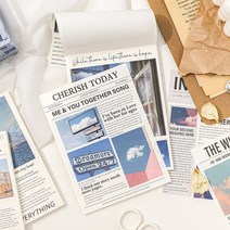 감성 레터링 풍경 사진 배경지 다꾸 떡메모지 떡메, E (ME-740)