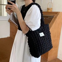 감성퀼팅구름숄더백 데일리 가벼운 퀄팅 구름 보부상 숄더 토트 에코백