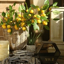 현모양처 레몬 트리 조화 인조 대나무 이케아 다이소 나무 가지 리스 부케 인테리어 나뭇가지 자작 인테리어 꽃, 상세페이지 참조