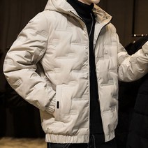 남자 패션 스타일 경량 후드 점퍼 숏패딩 겨울 방한 파카