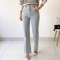 퍼니걸스 9114 데일리 트임 롱 데님 청바지 팬츠 여성의류