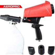 샌드블라스트 쇼트기 aeropro v 641 중력 피드 샌드 블라스터 샌드 블라스팅 머신 공압 블라스팅 건 세트 에어 레귤레이터가있는 핸드 헬드, v-641