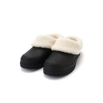 헌터 플레이 쉐르파 블랙 방한 여성 클로그 슬리퍼