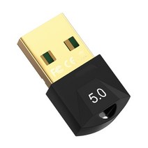 레이저 무선 마우스 usb bt5.0 어댑터 동글 컴퓨터 pc 스피커 키보드 ps4 hifi aux 오디오 블루투스 호환 음악 수신기, 검은색