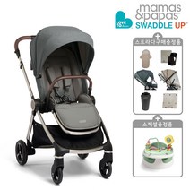 마마스앤파파스 유모차 스트라다 절충형유모차 - 7종증정품 + 스와들업 패키지, 그레이