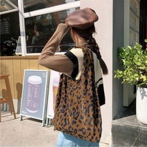 soooooo몰_플랜 데일리 에코백(레오파드) 에코 여성 여자 패션 가방 캐주얼 천가방_더수sSHOP