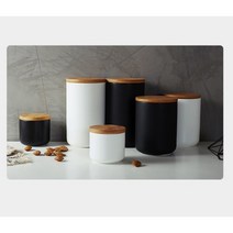 분쇄 원두 보관통 커피 보관 캐니스터 밀폐 용기 원두통, 대형, 블랙