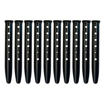 캠핑트리 샌드팩 고강도 알루미늄 텐트팩 10개, 블랙