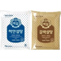 CJ제일제당 백설 하얀설탕 갈색설탕 3kg x 6개, 20106. 하얀설탕 3kg