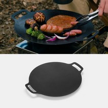 마운킹 무쇠그리들 캠핑그리들 바베큐그릴 석쇠 주물, 에나멜코팅, 1개