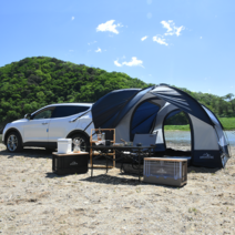 대형 캠핑 리빙쉘 감성 텐트 원터치 클래식 UV 5~6인용 자립형 아이보리 카키, 리빙쉘대형텐트 (아이보리)