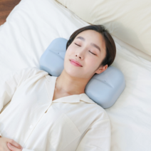밸런스9 경추 꼬북베개, 블루, 1개