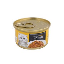 프리미엄 골드 런치캔 80g 고양이간식, 치킨과 참치