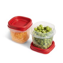 Rubbermaid 러버메이드 1776477 1/2 컵 사각 식품 보관 용기 2개