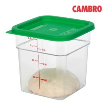 캠브로 투명한 사각 빵발효통 (1.9L/3.8L), 통/3.8L(4SFSCW)