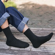 세로 줄무늬 남성 중목 양말 데일리 남자 삭스