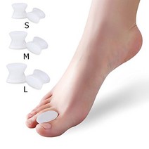 발뒷꿈치패드 1 쌍 실리콘 발가락 분리기 오버랩 발가락 분배기 외반 모지 교정기, 03 S