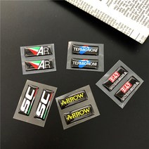 Motorcycle Reflective Exhaust Pipe 3D Stickers For Yoshimura SC TERMIGNONI Arrow AR Emblem Decals Ra, [01] 2 pcs