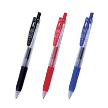 제브라 사라사클립볼펜 0.5mm, 블랙, 3개