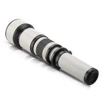 Lightdow F8.0-F16 초망원 수동 줌 렌즈 및 T2 어댑터 링 캐논 니콘 펜탁스 DSLR 카메라용 650-1300mm, 11 L-마운트