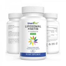 Sharoaid 리포조말 피세틴 퀘르세틴 1200mg 60 젤 Liposomal Fisetin, 60 Count (Pack of 1)