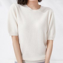 제이지나 여성 데일리 라운드 반팔 니트 1P
