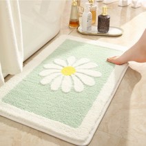 라데코 디자인 욕실발매트(40x60)+세탁망(40x50), 데이지 (민트)