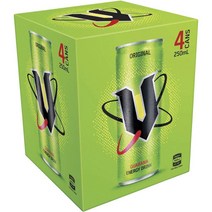 V Energy Drink Original Guarana 호주 브이 에너지 드링크 오리지널 과라나 250ml 4캔 음료