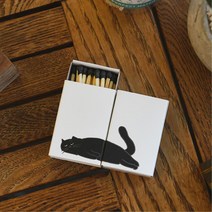 가정용성냥 검은고양이 빈티지성냥 4p 점화 라이터대용 생일파티용품 차박필수템 케익초, 4개, 누운고양이